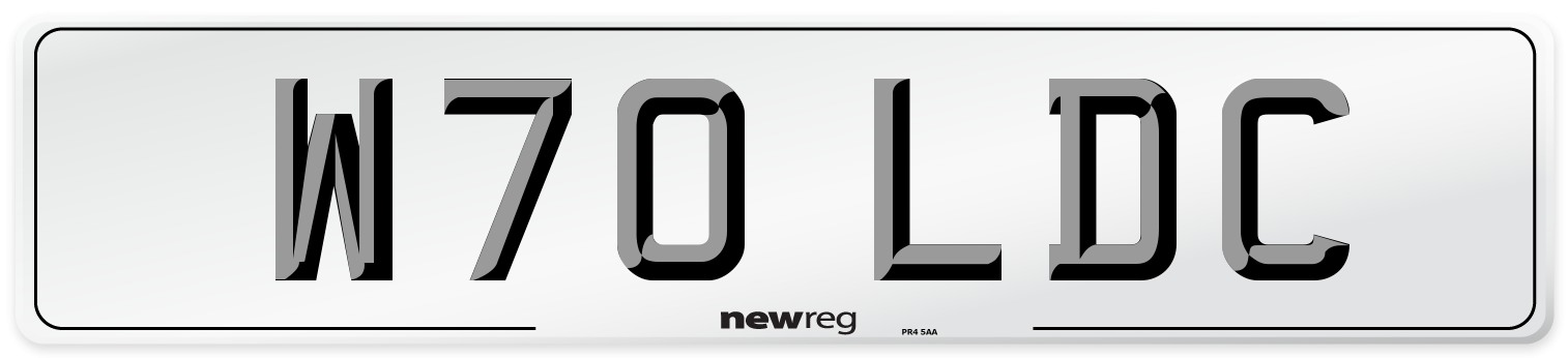 W70 LDC Number Plate from New Reg